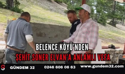 Belence Köyü’nden şehit Soner Elvan’a anlamlı vefa