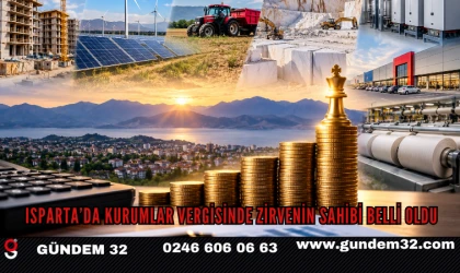 Isparta’da Kurumlar Vergisinde Zirvenin Sahibi Belli Oldu