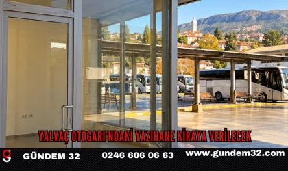 Yalvaç Otogarı’ndaki Yazıhane Kiraya Verilecek