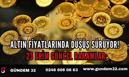 Altın Fiyatlarında Düşüş Sürüyor! 23 Ekim Güncel Rakamlar