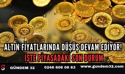Altın Fiyatlarında Düşüş Sürüyor! Gram Altın 6 Bin 400 TL’nin Altına Geriledi