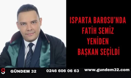 Isparta Barosu’nda Fatih Semiz yeniden başkan seçildi