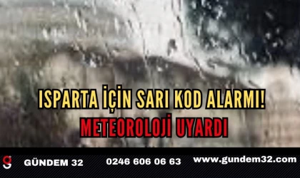 Isparta İçin Kuvvetli Yağış Uyarısı! Meteoroloji Alarm Verdi
