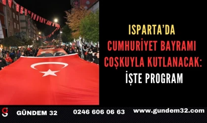 Isparta’da 29 Ekim Programı Belli Oldu! Ebru Yaşar Sahne Alacak