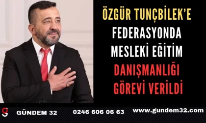 Özgür Tunçbilek’e Federasyonda Mesleki Eğitim Danışmanlığı Görevi Verildi